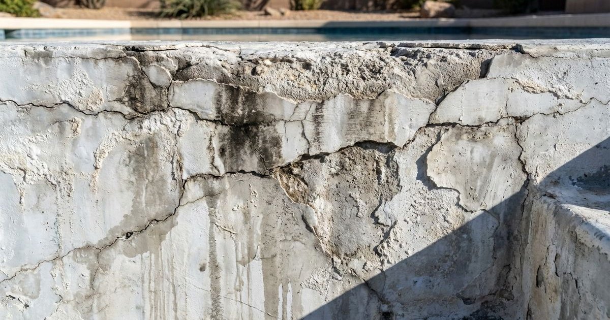 Signs pool needs resurfacing showing surface deterioration