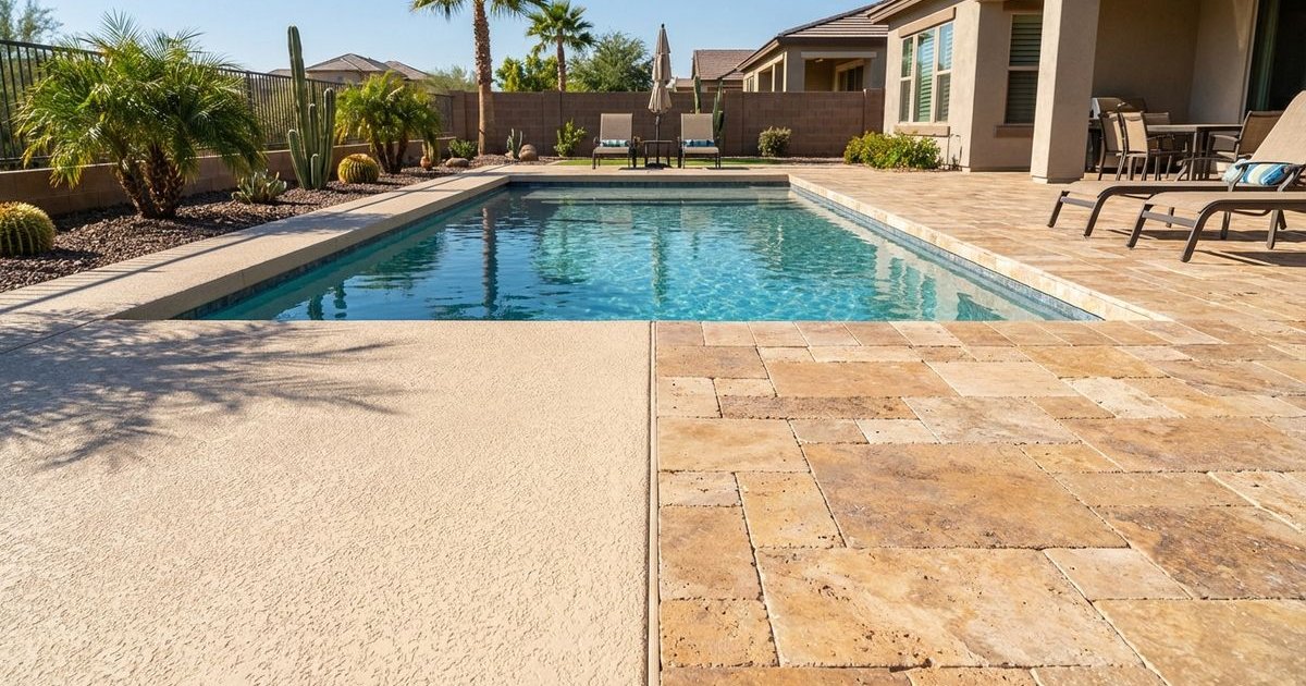 Cool deck vs pavers comparison for pool decks