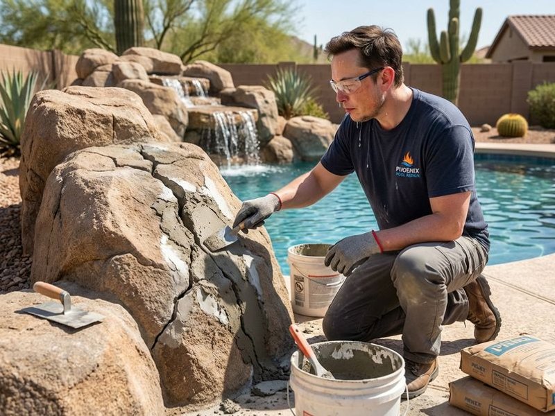 Rock crack repair process