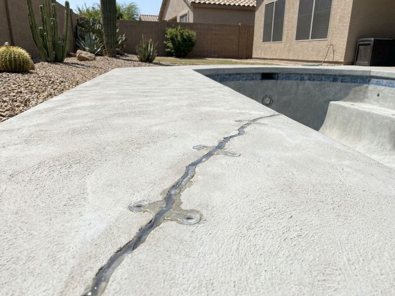 Completed structural crack repair