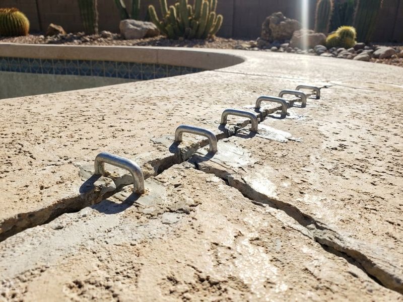 Crack stapling repair technique