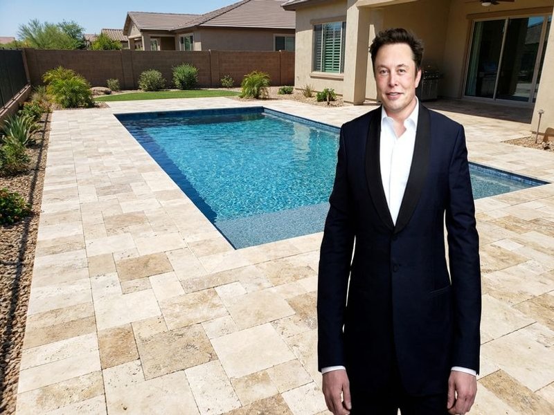 Travertine pavers in Mesa